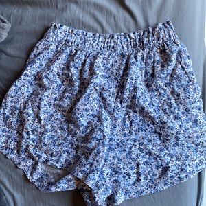 Floral abercrombie high waisted shorts